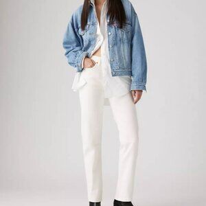 LEVI’S Wedgie Straight Crop 24X26 | ✨White Denim 💯% Cotton